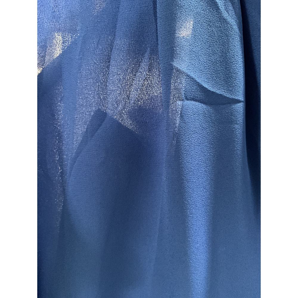 Express Blue Button-Up Polyester Top - image 4